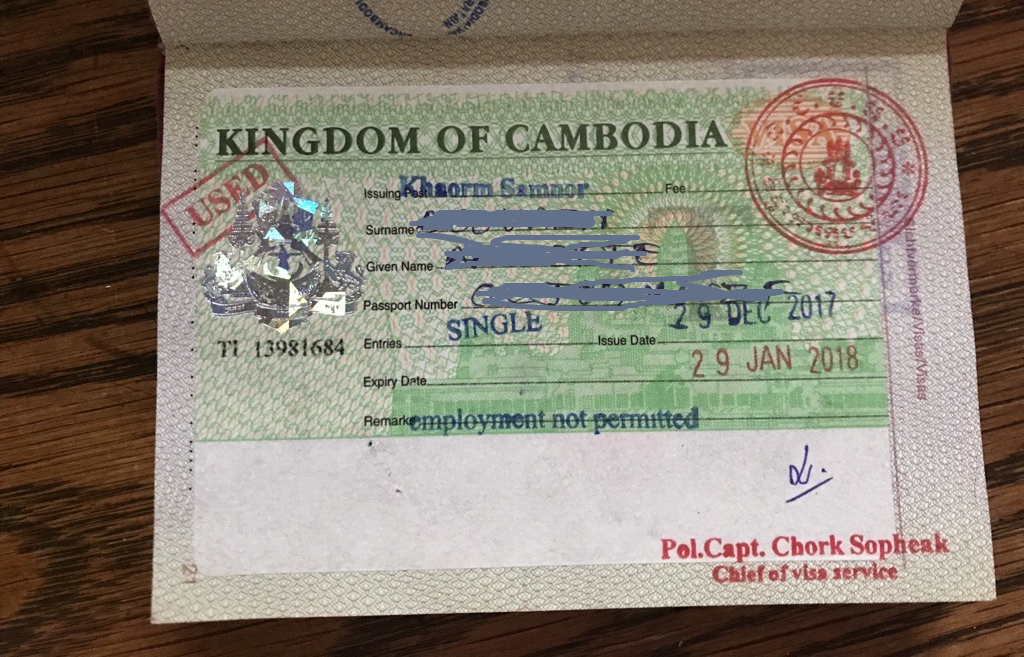 Visum Kambodscha Einreise